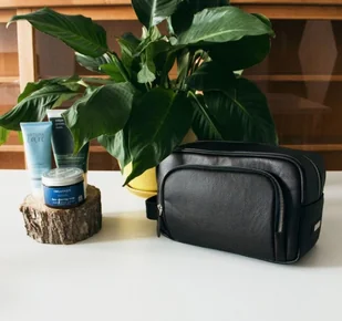 Solier Gold Skórzana kosmetyczka SK04 - Kosmetyczki, organizery i kuferki - miniaturka - grafika 4