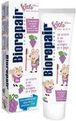 Pasty do zębów - Biorepair BIOREPAIR Kids Winogrono wzmacniająca pasta dla dzieci 0-6 lat bez fluoru 50 ml - miniaturka - grafika 1