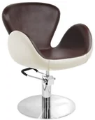 Fotele fryzjerskie - GABBIANO FOTEL FRYZJERSKI AMSTERDAM BRĄZOWO-BEŻOWY 112401 - miniaturka - grafika 1