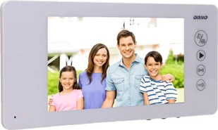 Orno Zestaw wideodomofonowy bezsłuchawkowy, kolor, 7" LCD, pin hole, pamięć, z czytnikiem breloków zbliżeniowych, biały, ARCUS RFID OR-VID-JS-1053/W - Wideodomofony - miniaturka - grafika 6
