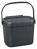 Kosze na śmieci - Addis , kompostownik na odpady spożywcze do kuchni, plastik, metaliczny srebrny, Compost Caddy - miniaturka - grafika 1