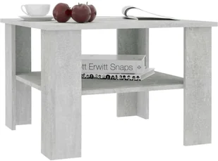 vidaXL Stolik kawowy, betonowy szary, 60x60x42 cm, płyta wiórowa - Ławy i stoliki kawowe - miniaturka - grafika 3