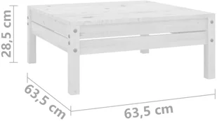 VidaXL 5-cz. zestaw wypoczynkowy do ogrodu, biały, drewno sosnowe - Meble ogrodowe - miniaturka - grafika 8
