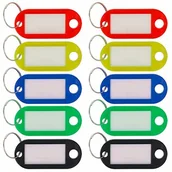 Zakładki do książek - Westcott Breloczki do kluczy, z pierścieniem, do zapisywania różnych kolorów, 10 sztuk - miniaturka - grafika 1