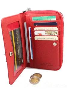 Nicole Portfel Skóra Naturalna Suwak Z Dwoma Klapkami NI55025 - Portfele - miniaturka - grafika 3