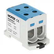 Kostki, złączki, wtyczki - Geberit MOREK szynowa 6-95mm2 nieb 4otwor AL/CU 1000V TH35 1P MAA2095B10 Morek 4122 MAA2095B10 - miniaturka - grafika 1