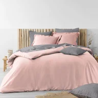 Pościel - Pościel bawełniana STONALIA 240 x 220 cm różowa 1643678 - miniaturka - grafika 1