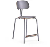 Meble do szkół i przedszkoli - AJ Produkty Krzesło szkolne YNGVE, 4 nogi, srebrny, antracyt, 610 mm - miniaturka - grafika 1