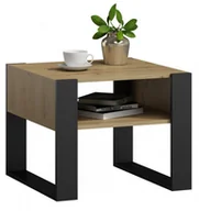 Ławy i stoliki kawowe - Stolik Kawowy Nowoczesny Dąb Artisan+Czarny S4-W75 - miniaturka - grafika 1