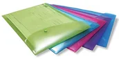 Koszulki na dokumenty - Rapesco A4+ Pionowa Teczka Kopertowa na Zatrzask - Różne Jasne Transparentne Kolory - 5 Sztuk 0698 - miniaturka - grafika 1