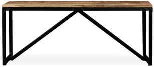 vidaXL Ławka z drewna mango, 110x35x45 cm vidaXL - Ławki do przedpokoju - miniaturka - grafika 12
