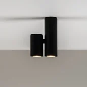 Lampy sufitowe - Milan Iluminación Kronn spot sufitowy, 2-punktowy czarny - miniaturka - grafika 1