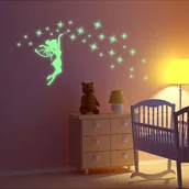 Naklejki na ścianę - Ambiance Ambiance Tatuaż ścienny "Glow in the Dark - Fairy and stars" - miniaturka - grafika 1