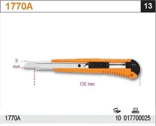 Beta NÓŻ Z SAMOCZ.BLOK.OSTRZA,2 OSTRZA ZAPAS. 1770A - Nożyce i noże - miniaturka - grafika 2