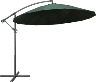 vidaXL Parasol ogrodowy, wiszący, zielony, 3 m, słupek aluminiowy vidaXL - Parasole ogrodowe - miniaturka - grafika 9