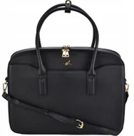 Torby na laptopy - Damska Torba Pu Na Laptopa 14'' - Czarna - miniaturka - grafika 1