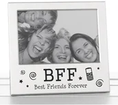 Ramki na zdjęcia - partiesandgifts Best Friends Forever BFF ramka na zdjęcia, satyna, wykończenie Srebrny JDBFF - miniaturka - grafika 1