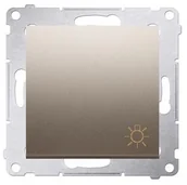 Wyłączniki światła i elektryczne - Kontakt Kontakt_Simon Przycisk światło (moduł) 10AX. 250V. szybkozłącza złoty mat DS1.01/44 - miniaturka - grafika 1