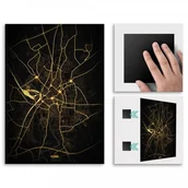 Plakaty - Pix4home Plakat metalowy Mapa City Lights York L POS-L-04143 - miniaturka - grafika 1