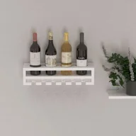 Stojaki na wino - Homemania Uchwyt na wino Hektor 21x13,5x104 cm czarny Homemania - miniaturka - grafika 1