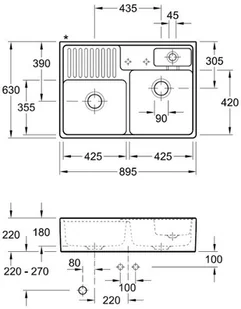 Villeroy & Boch Classicline 6323 92 FU - Zlewozmywaki - miniaturka - grafika 4