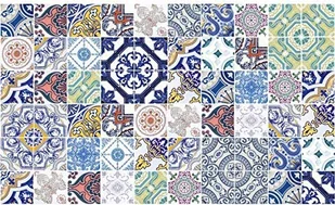 Ambiance-Live Ambiance samoprzylepne naklejki na płytki, wzór mozaiki azulejos, naklejki ścienne do łazienki i kuchni, 60 sztuk - Naklejki na ścianę - miniaturka - grafika 3