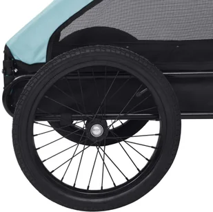 VidaXL Lumarko Przyczepka rowerowa dla zwierzaka, niebiesko-czarna 92595 VidaXL - Sprzęt podróżny i transportery dla psów - miniaturka - grafika 8