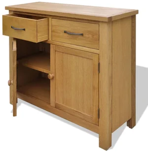 vidaXL Kredens, dębowy, 90x33,5x83 cm - Kredensy - miniaturka - grafika 4