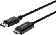 Kable - Manhattan Kabel DisplayPort HDMI 1.8m czarny 153201 153201 - miniaturka - grafika 1