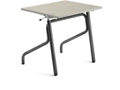 Meble do szkół i przedszkoli - AJ Produkty Biurko szkolne z regulacją wysokości ADJUST, 700x600 mm, linoleum, szary, antracyt - miniaturka - grafika 1
