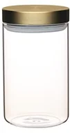 Pojemniki kuchenne - Kitchen Craft Master Class powietrza gęstej szklany żywności puszka do przechowywania z pokrywką z mosiądzu MCCANMEDCOP - miniaturka - grafika 1