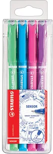 STABILO Cienkopis Sensor 0,3mm 4 kolory Funcy - Artykuły biurowe - miniaturka - grafika 2
