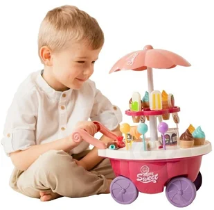 Woopie Lumarko Sklep Food Truck Cukiernia Wózek Stoisko Z Lodami Słodyczami Dźwięk Światło + 36 Akc! 29993 Lek - Zabawy w naśladowanie dorosłych - miniaturka - grafika 9