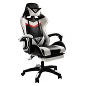 Fotele gamingowe - Fotel gamingowy obrotowy z podnóżkiem EC GAMING KO02BCZ KO02BCZ - miniaturka - grafika 1