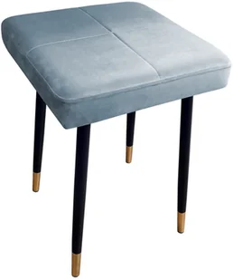 Taboret MAX BL06 szary błękit podstawa czarna/złota - Taborety i hokery - miniaturka - grafika 3
