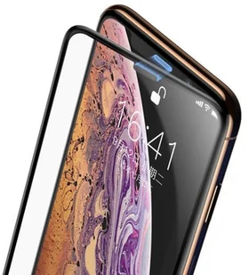 Baseus Baseus SGAPIPH65-WA01 Szkło ochronne hartowane na cały ekran z metalową osłoną na głośnik 9H do iPhone XS Max / czarne SGAPIPH65-WA01 - Szkła hartowane na telefon - miniaturka - grafika 4