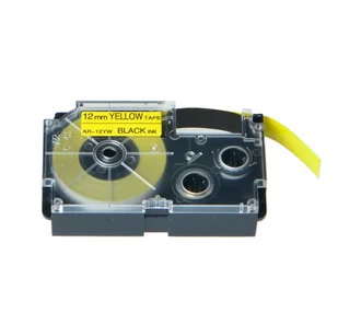 Casio Taśma zamiennik XR-12YW1, 12mm x 8m czarny druk / żółty podkład - Papier do drukarek Casio Taśma zamiennik XR-12YW1, 12mm x 8m czarny druk / żółty podkład - Papier do drukarek - miniaturka - grafika 1