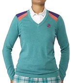 Golf - IJP Design zaharis Golf sweter damski, zielony WK7-157-6 - miniaturka - grafika 1