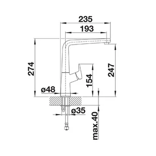 Blanco AVONA antracyt 521268 - Baterie kuchenne - miniaturka - grafika 3