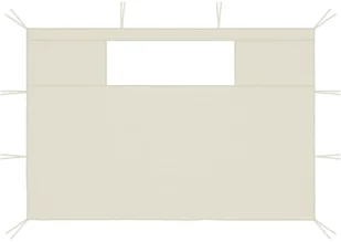 vidaXL Ścianki do altany, z oknami, 2 szt., kremowe - Pawilony ogrodowe - miniaturka - grafika 4