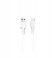 Kable USB - Hoco X20 Kabel Z Usb Na Usb Typ-c Typ C 1M Biały - miniaturka - grafika 1