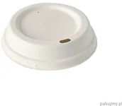 Naczynia i sztućce jednorazowe - Love-Nature Pokrywki wypukłe z trzciny cukrowej, średnica 9 cm, kremowe, 50 szt LN/629860 - miniaturka - grafika 1