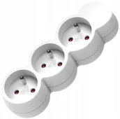 Przedłużacze i rozgałęźniki - HBF Trzykrotny 3 Metry Ładny Biały 10A - miniaturka - grafika 1