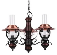 Lampy sufitowe - Rabalux ŻYRANDOL klasyczna Lampa naftowa OPRAWA wisząca ENNA 7860 IP20 drewno-miedź Czarny przezroczysty - miniaturka - grafika 1