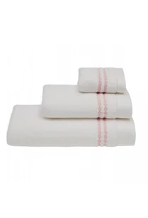 Soft Cotton Zestaw ręczników CHAINE, 3 szt Biały / różowy haft 4086CB - Ręczniki - miniaturka - grafika 3