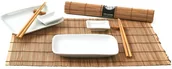 Zestawy do sushi - Zestaw do sushi biało-brązowy, 10 elementów 815-uniw - miniaturka - grafika 1