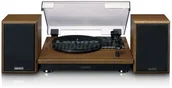 Zestawy stereo - Lenco LS-100WD brązowy - miniaturka - grafika 1