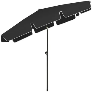 VidaXL Parasol plażowy, czarny, 200x125 cm 314733 VidaXL - Parasole ogrodowe - miniaturka - grafika 6