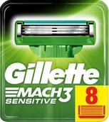 Maszynki do golenia i wkłady - Gillette Mach3 Sensitive Wkłady Wymienne 8szt De - miniaturka - grafika 1