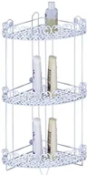 Półki łazienkowe - MSV 141343 regał narożny Regał "Agadir" na prysznic z 3 poziomów, biały 141343 - miniaturka - grafika 1